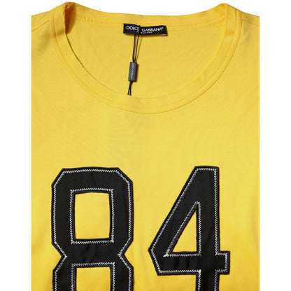 Dolce & Gabbana Yellow Crew Neck Short Sleeves T-shirt