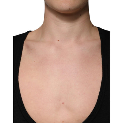 Dolce & Gabbana Black Wool Round Neck Pullover Sweater