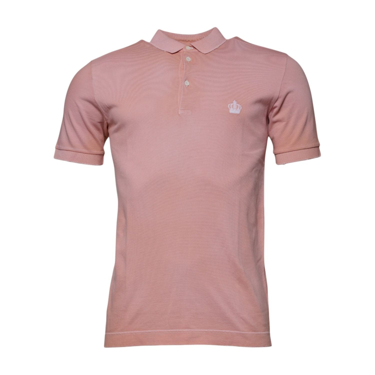 Dolce & Gabbana Pink Crown Collared Short Sleeve Polo T-shirt