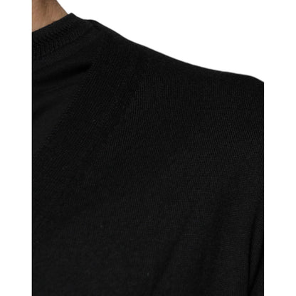Dolce & Gabbana Black Cashmere Button Down Cardigan Sweater