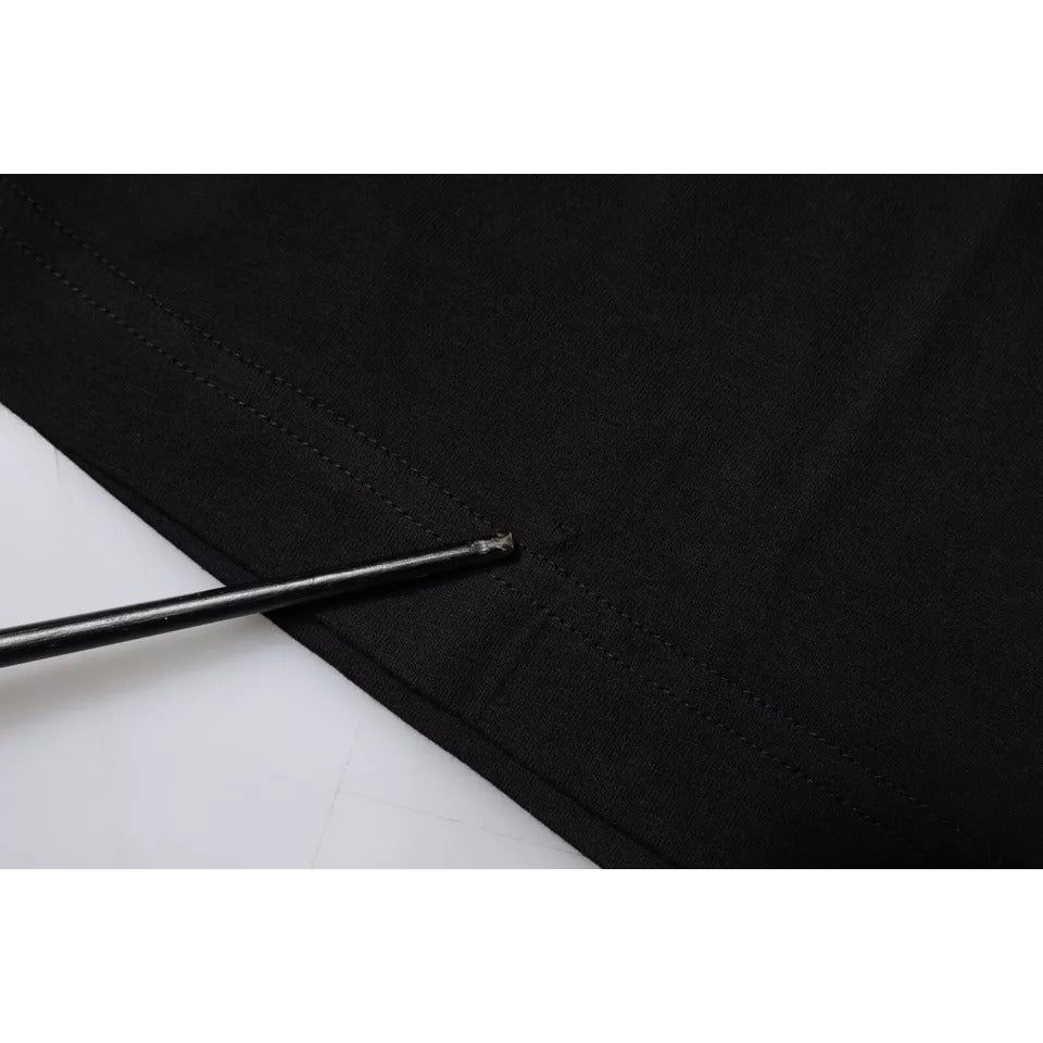 Dolce & Gabbana Black Logo Print Cotton Short Sleeves T-shirt