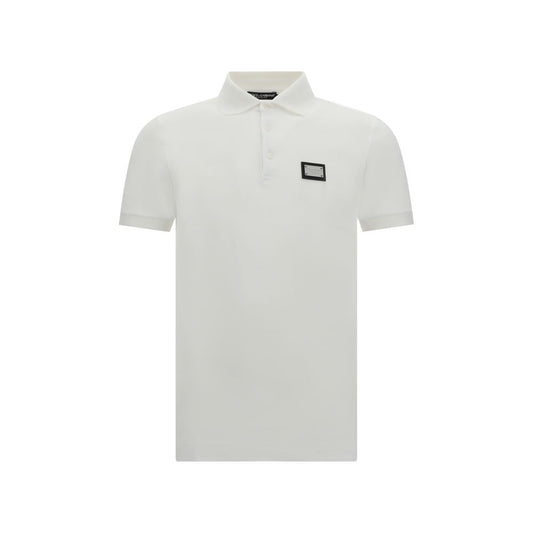 Dolce & Gabbana White Cotton Polo Shirt