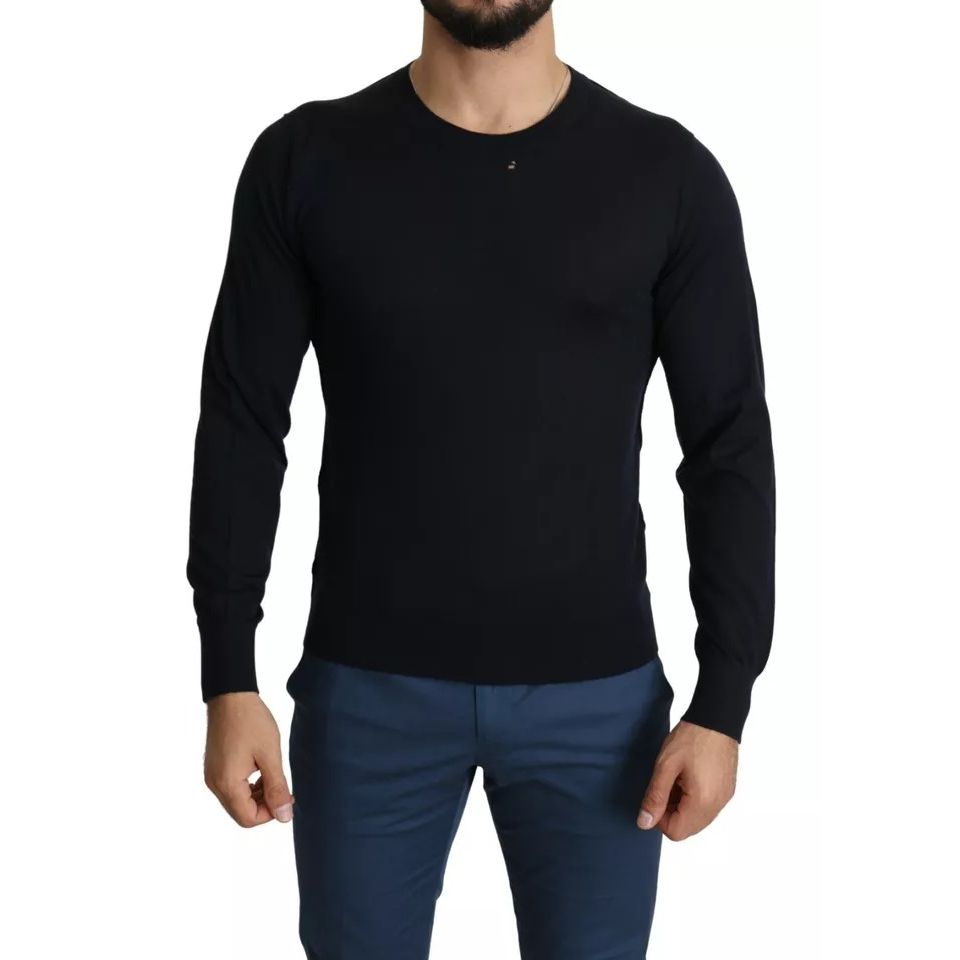 Dolce & Gabbana Black Cashmere Crew Neck Sweatshirt Sweater