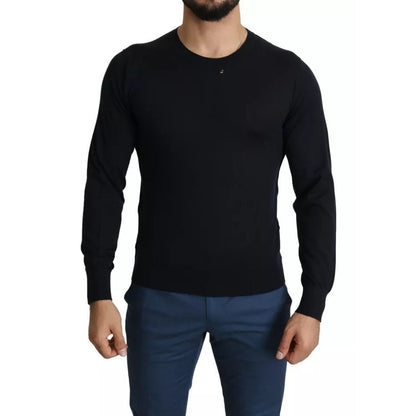 Dolce & Gabbana Black Cashmere Crew Neck Sweatshirt Sweater