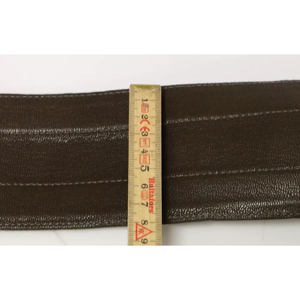 Dolce & Gabbana Brown D&G Leather Linnen Logo Belt