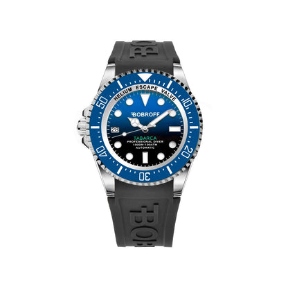 Bobroff Black Rubber Sport Watch