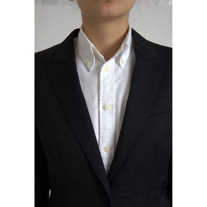 Dolce & Gabbana Black Long Sleeve Coat Blazer Jacket