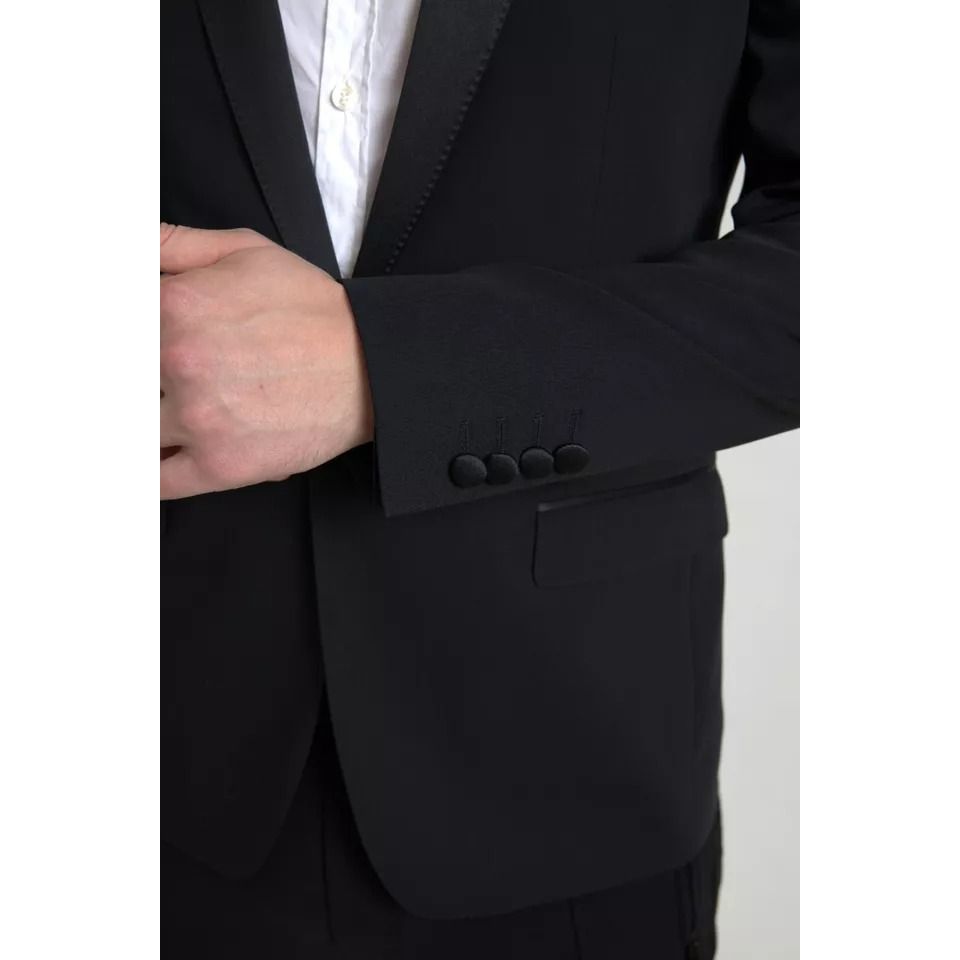 Dolce & Gabbana Black Wool Single Breasted MARTINI Blazerclothing
