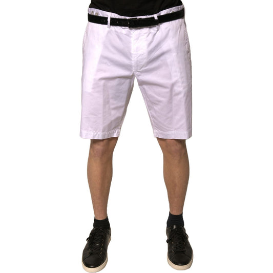 Dolce & Gabbana White Chinos Cotton Stretch Casual Shorts Dolce & Gabbana