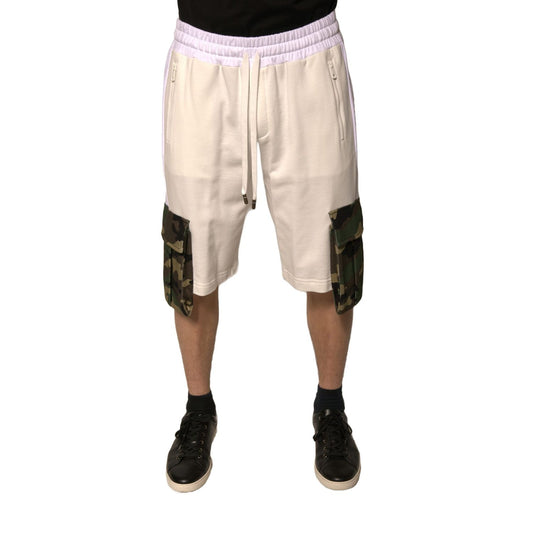 Dolce & Gabbana Beige Cotton Men Casual Cargo Bermuda Shorts Dolce & Gabbana