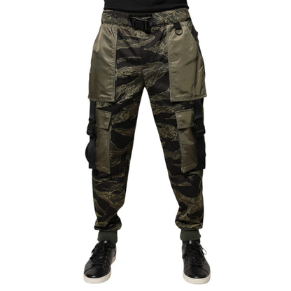 Dolce & Gabbana Green Cotton Jogger Cargo Pants