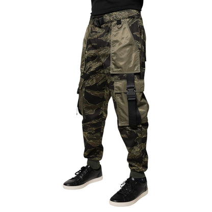Dolce & Gabbana Green Cotton Jogger Cargo Pants