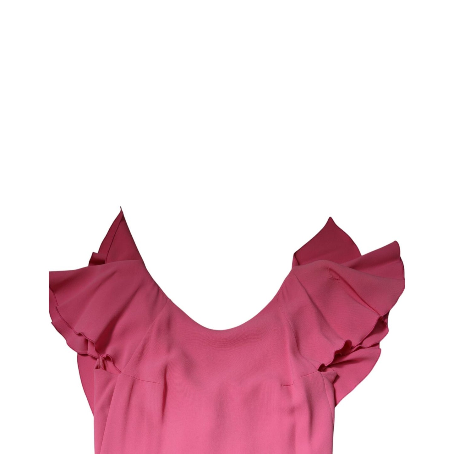 Dondup Pink Viscose Short Sleeves Backless Sheath Mini Dress Dondup