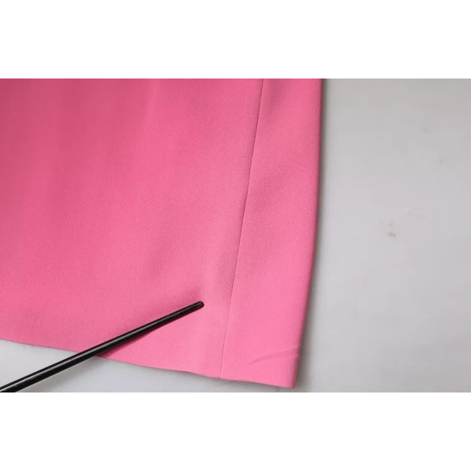 Dondup Pink Viscose Short Sleeves Backless Sheath Mini Dress Dondup