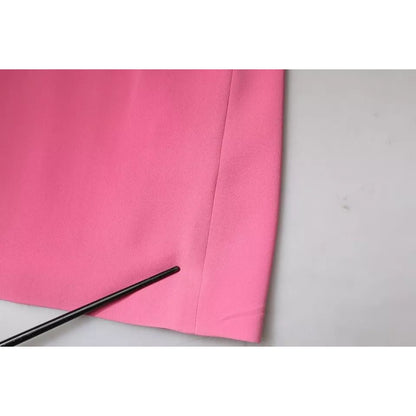 Dondup Pink Viscose Short Sleeves Backless Sheath Mini Dress Dondup