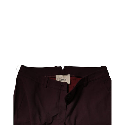 Aniye By Maroon Mid Waist Tapered Skinny Dress Pants Aniye By