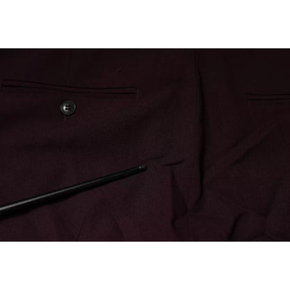 Aniye By Maroon Mid Waist Tapered Skinny Dress Pants Aniye By