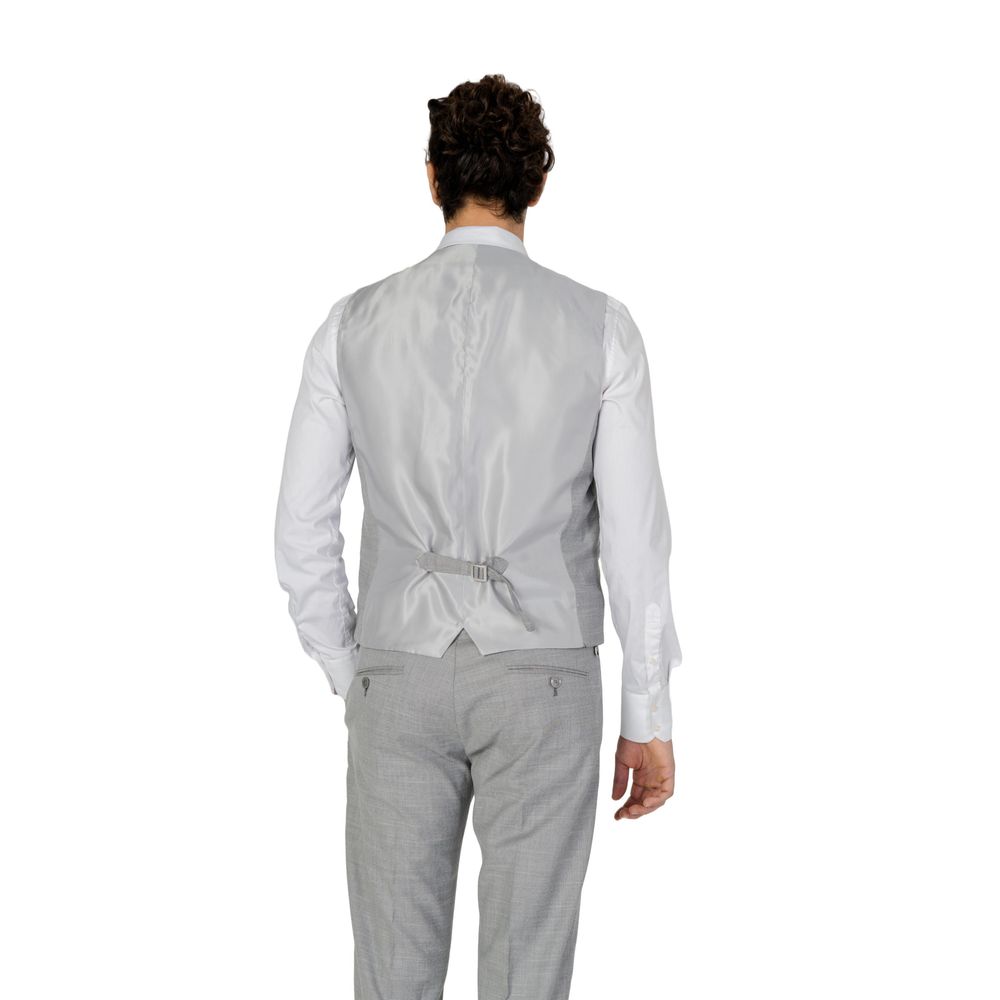 Antony Morato Gray Polyester Waistcoat Antony Morato