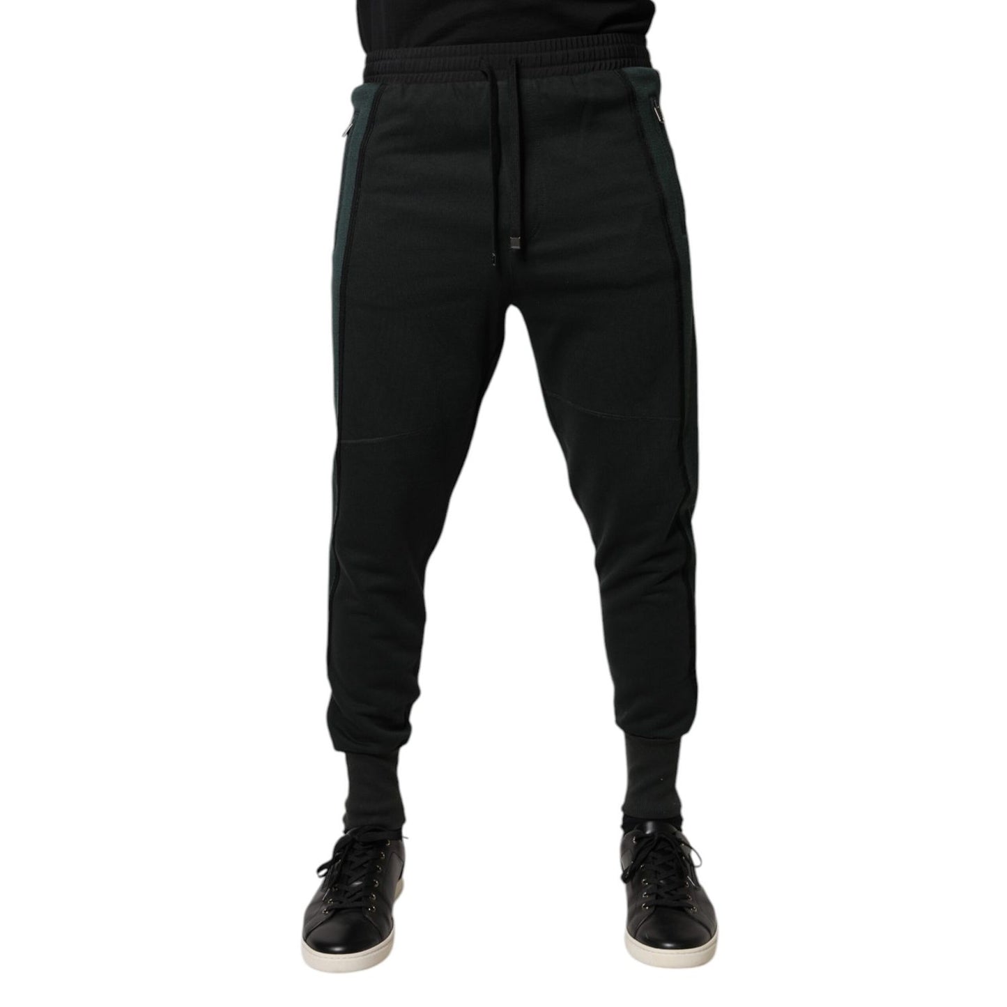 Dolce & Gabbana Black Cotton Blend Jogger Sweatpants Pants