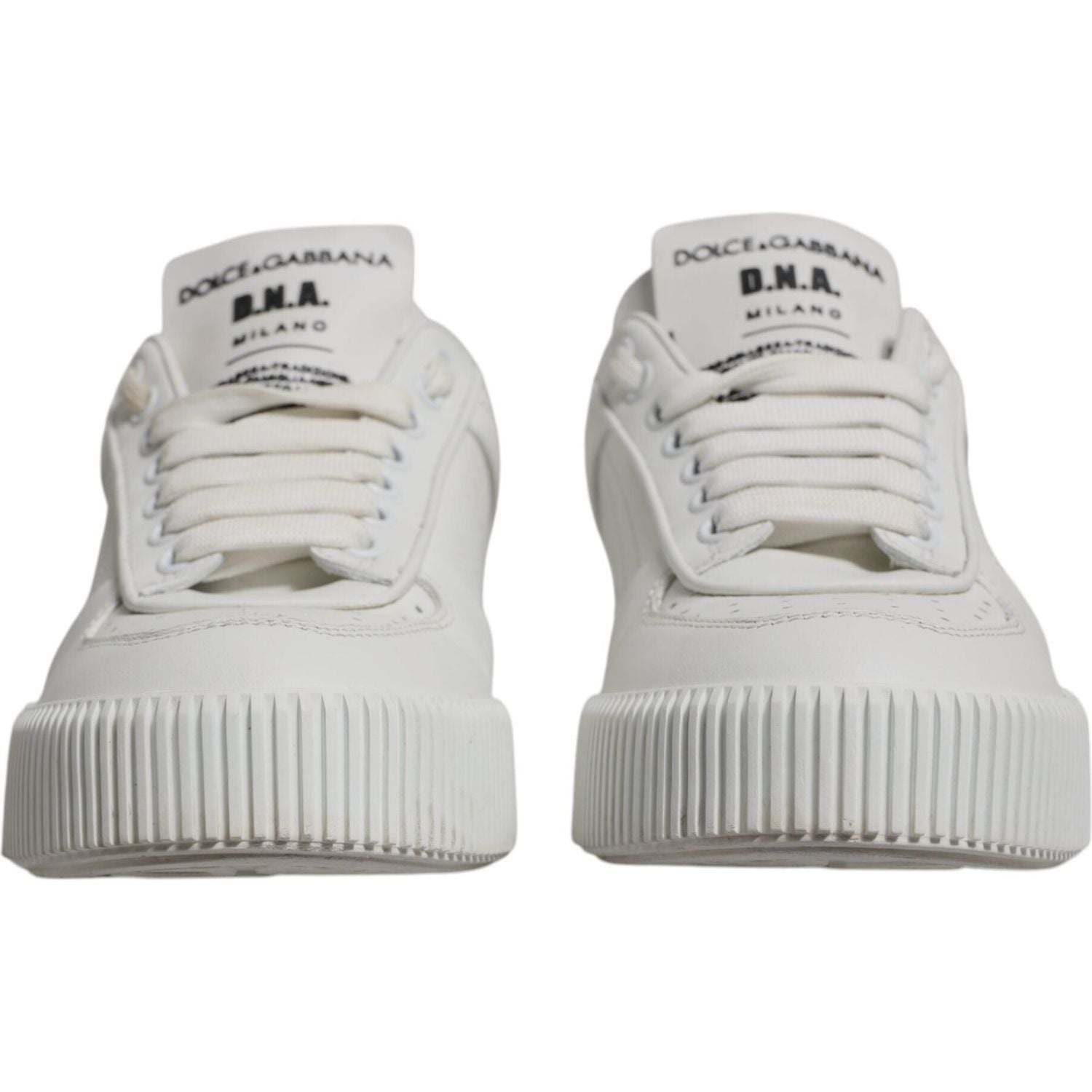 Dolce & Gabbana White Miami Leather Low Top Sneakers Shoes