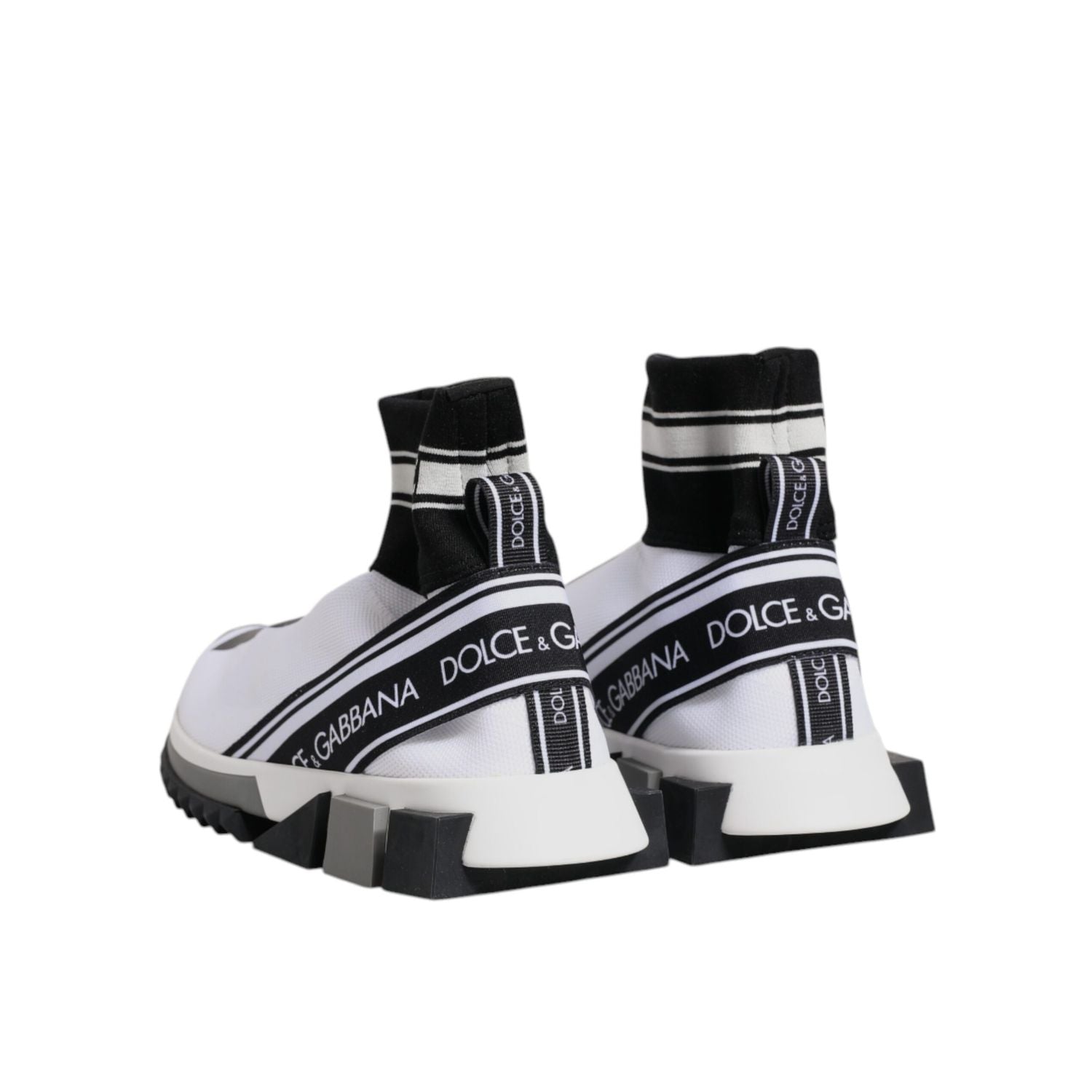 Dolce & Gabbana White Black Sorrento Socks Sneakers Shoes