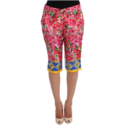 Dolce & Gabbana Multicolor Floral Knee Capris Shorts Pants Dolce & Gabbana
