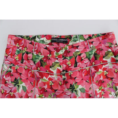 Dolce & Gabbana Multicolor Floral Knee Capris Shorts Pants Dolce & Gabbana