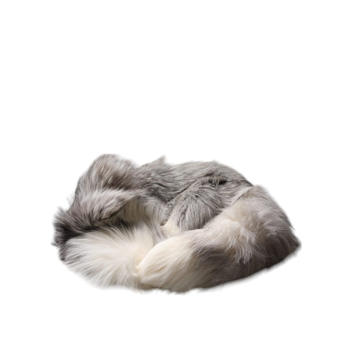 Dolce & Gabbana White Fox Fur Neck Wrap Warmer Winter Scarf