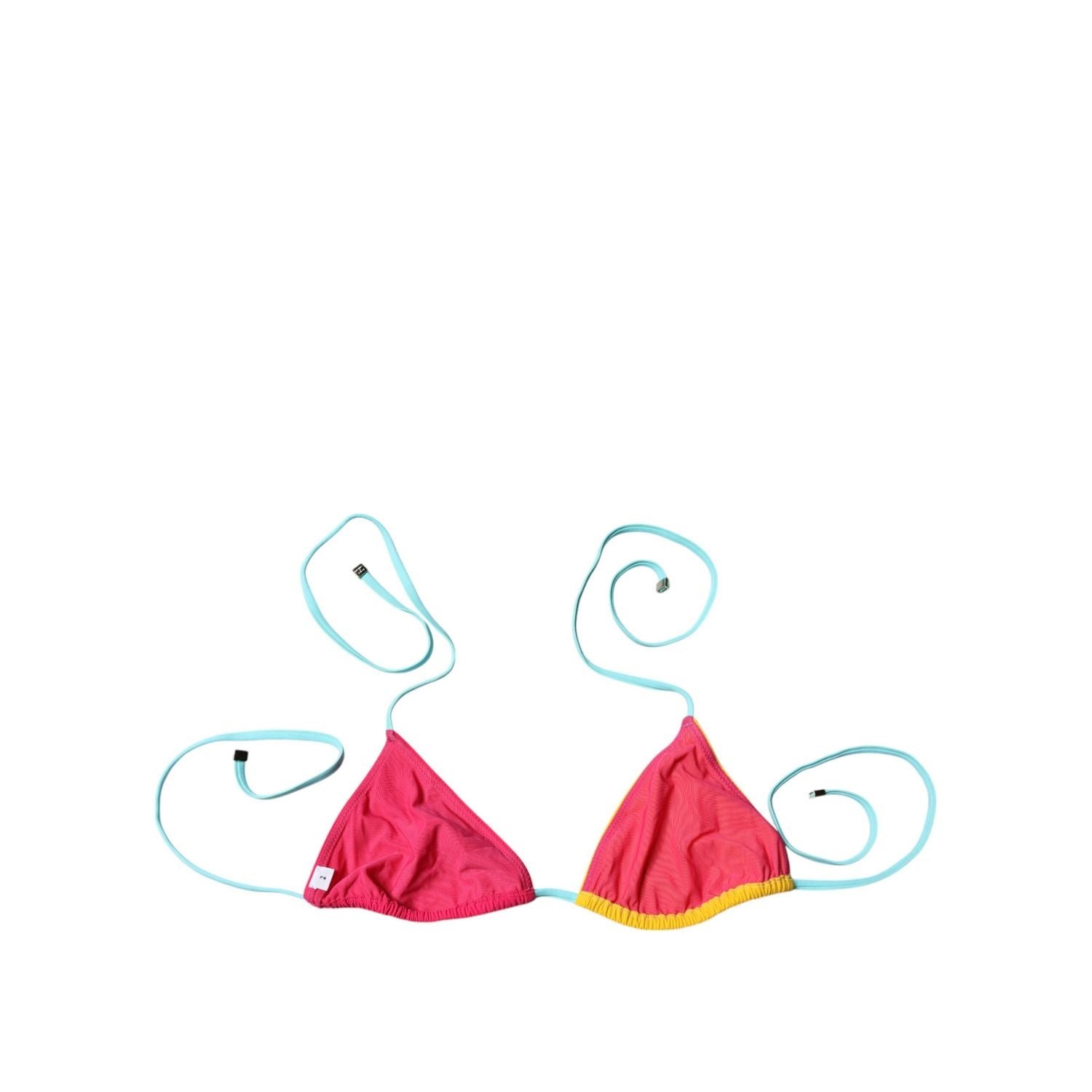 Dolce & Gabbana Multicolor Halter Beachwear Bikini Top Swimwear