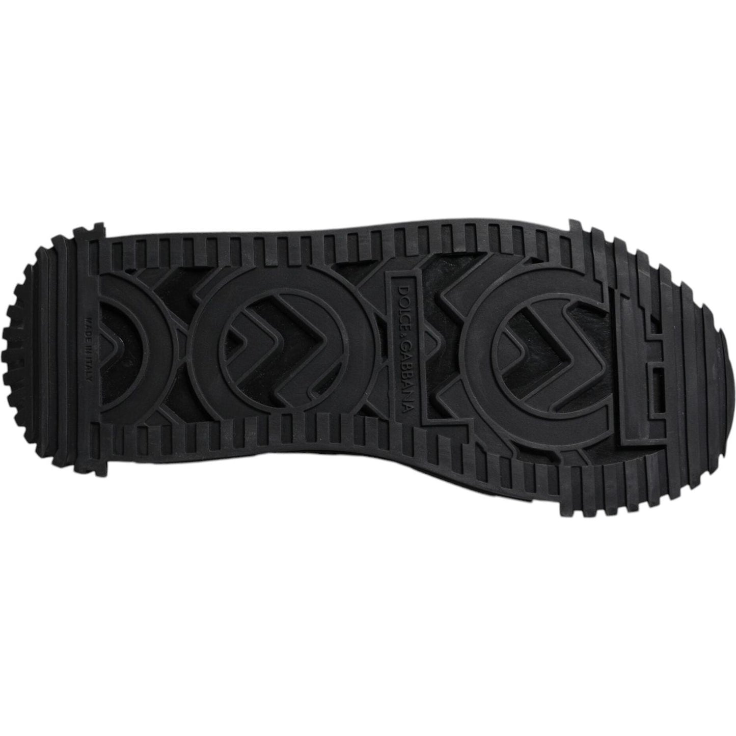 Dolce & Gabbana Black Logo Lace Up Low Top NS1 Sneakers Shoes