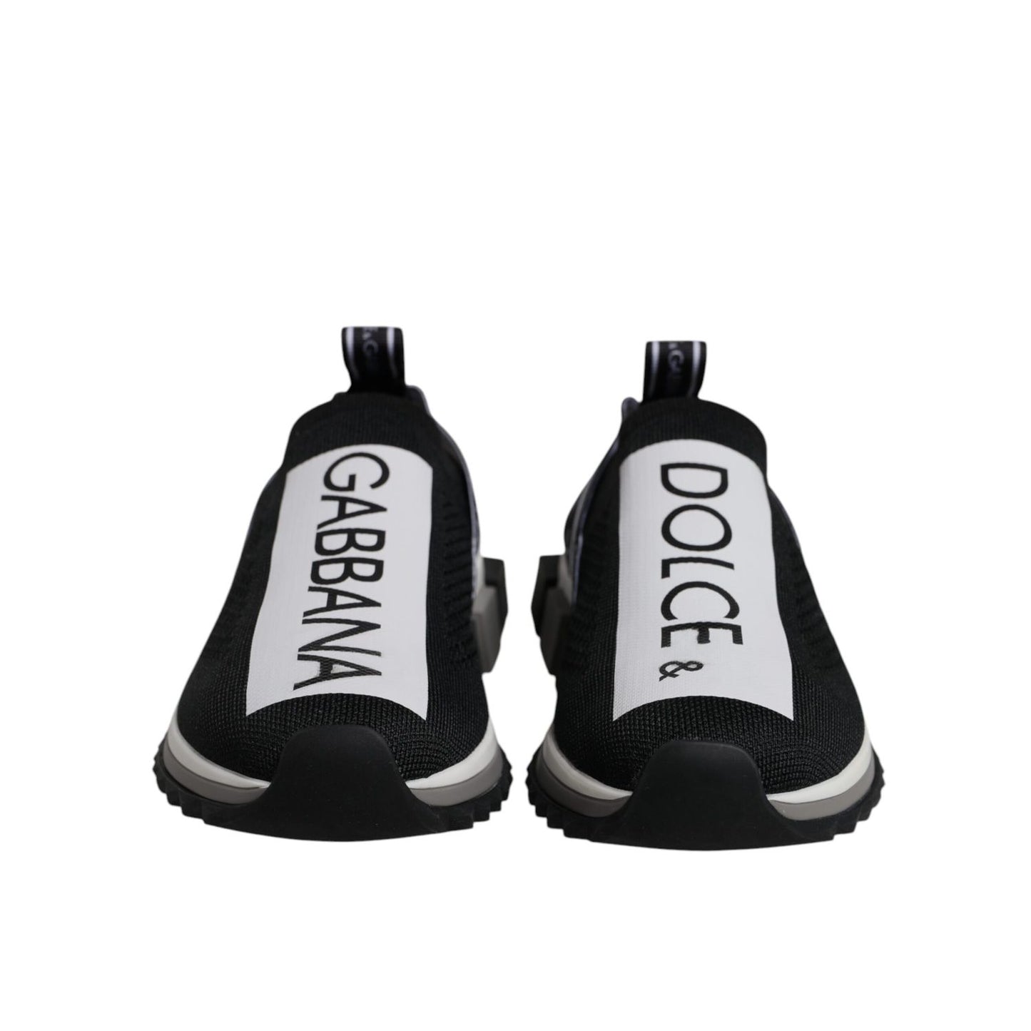 Dolce & Gabbana Black White Slip On Sorrento Sneakers Shoes
