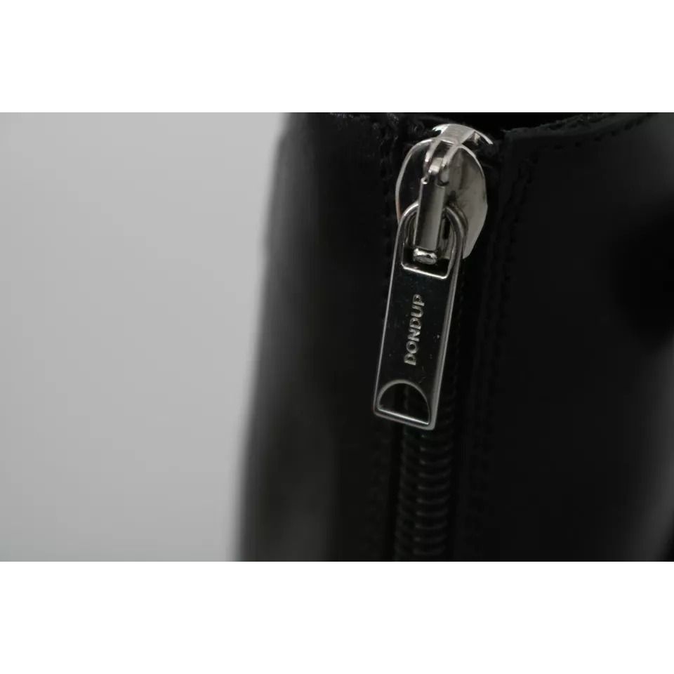 Dondup Black Fashion Buckled Zipper Ankle Boots Shoes Dondup