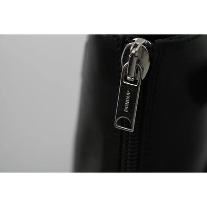 Dondup Black Fashion Buckled Zipper Ankle Boots Shoes Dondup