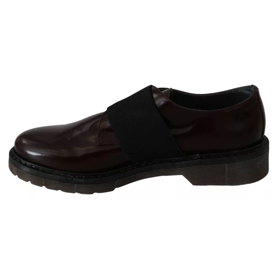 Dr. Martens Dark Brown Leather Elastic Strap Shoes Dr. Martens