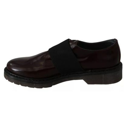 Dr. Martens Dark Brown Leather Elastic Strap Shoes Dr. Martens