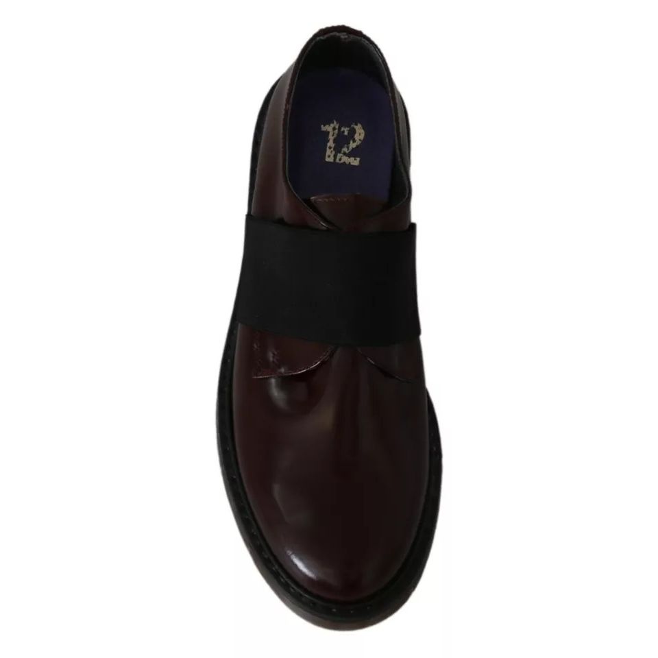 Dr. Martens Dark Brown Leather Elastic Strap Shoes Dr. Martens