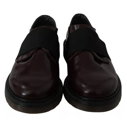 Dr. Martens Dark Brown Leather Elastic Strap Shoes Dr. Martens