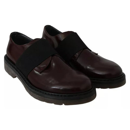 Dr. Martens Dark Brown Leather Elastic Strap Shoes Dr. Martens