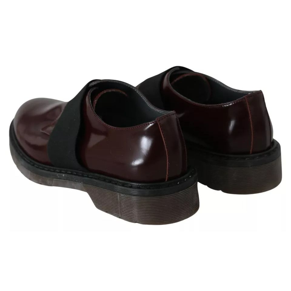 Dr. Martens Dark Brown Leather Elastic Strap Shoes Dr. Martens