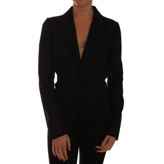 Dolce & Gabbana Black Nylon Net Blazer Jacket