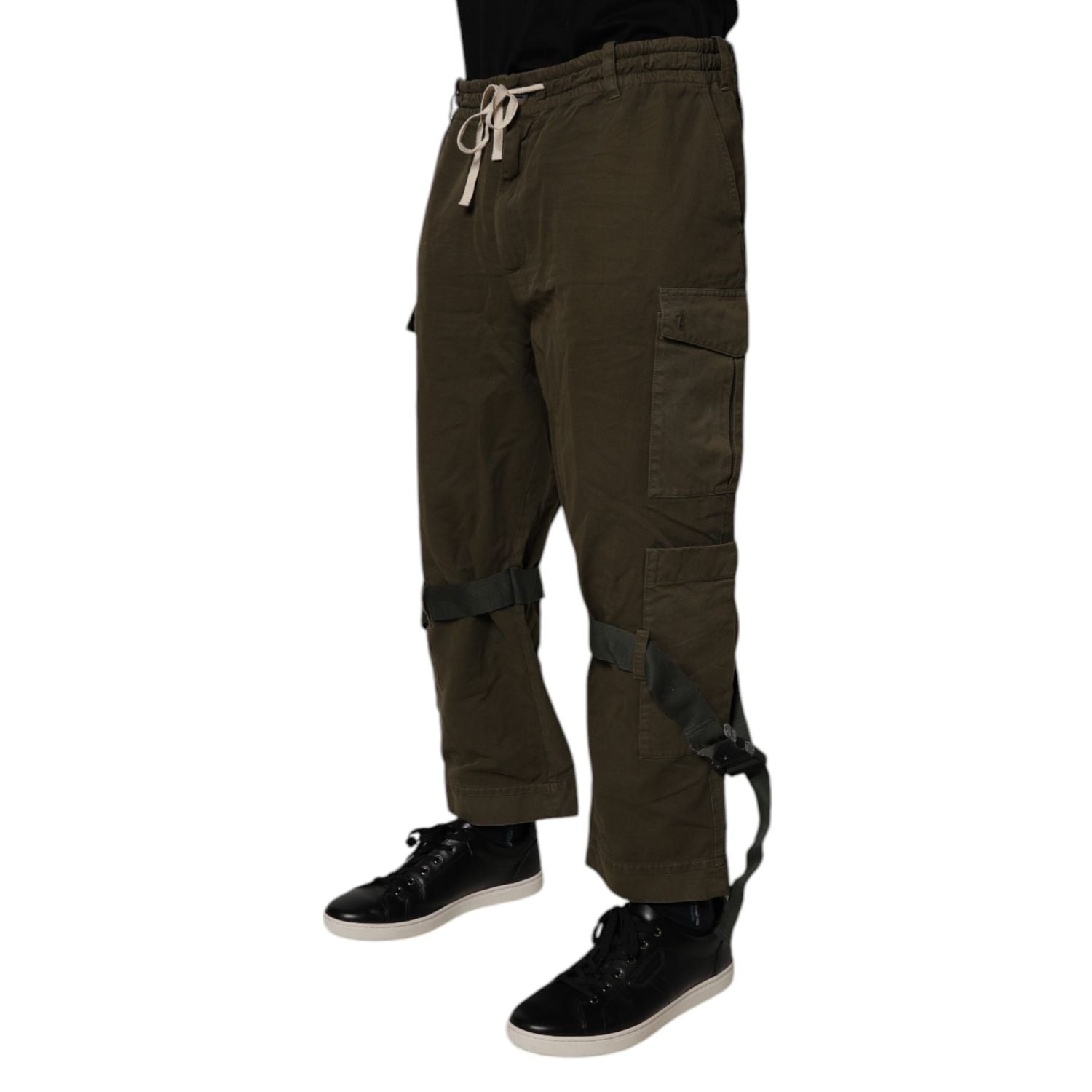 Dolce & Gabbana Brown Cotton Stretch Cargo Pants