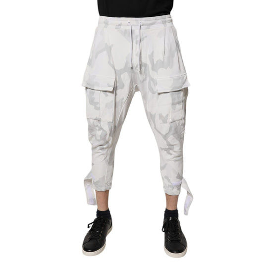Dolce & Gabbana White Camouflage Cargo Jogger Sweatpants Pants Dolce & Gabbana
