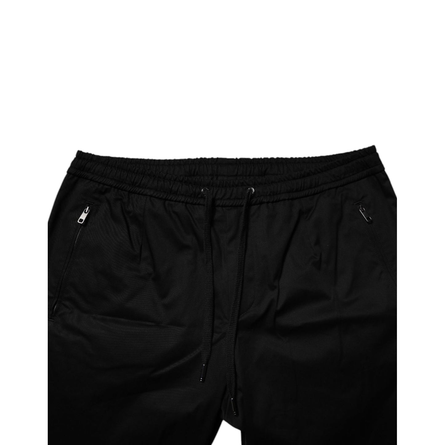 Dolce & Gabbana Black Cotton Stretch Jogger Sweatpants Pants