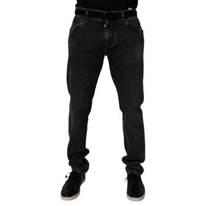 Dolce & Gabbana Black Cotton Stretch Men Skinny Denim Jeans
