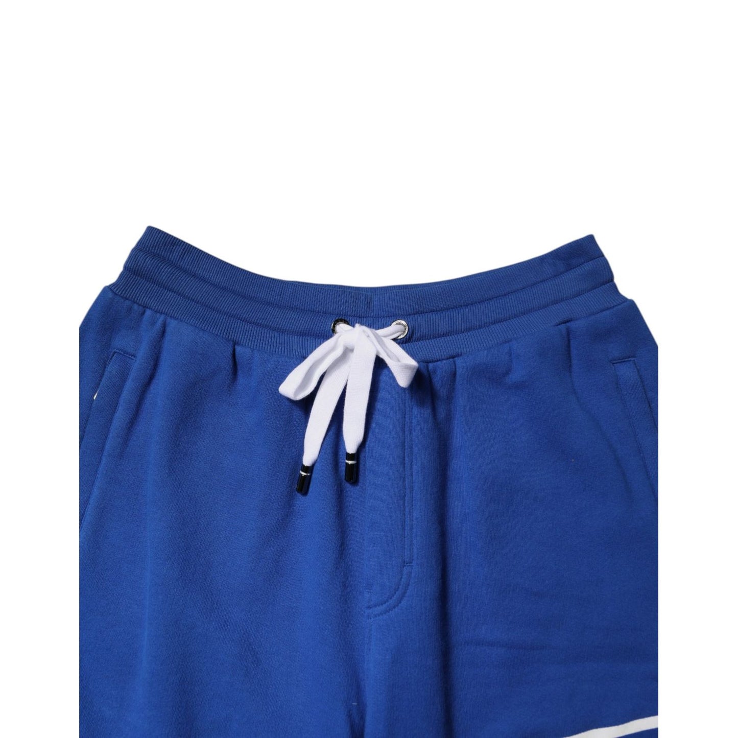 Dolce & Gabbana Blue Logo Cotton Bermuda Sweatshorts Shorts