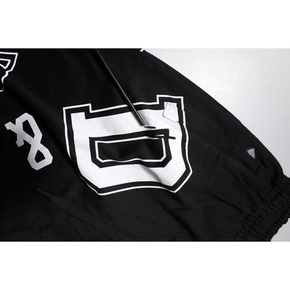 Dolce & Gabbana Black Logo Cotton Bermuda Sweatshorts Shorts