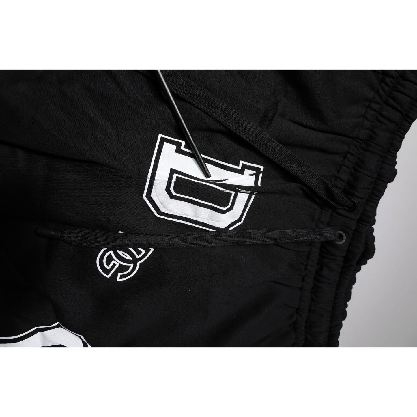 Dolce & Gabbana Black Logo Cotton Bermuda Sweatshorts Shorts