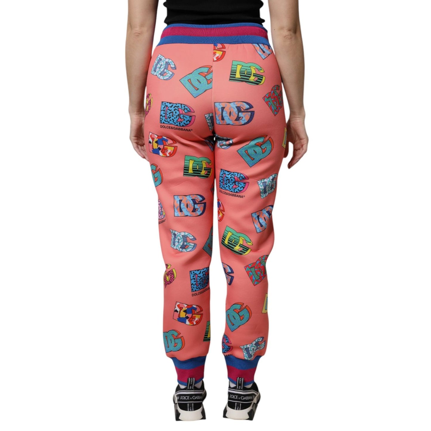 Dolce & Gabbana Pink Logo Monogram Jogger Sweatpants Pants