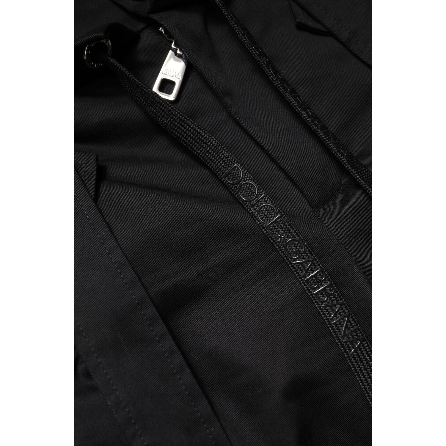 Dolce & Gabbana Black Cotton High Waist Cargo Pants