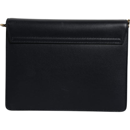 Dolce & Gabbana Black Calfskin Leather Shoulder Strap Bag